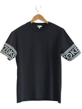 KENZO Paris Logo Cuff Cotton T-Shirt Black - Slim Fit Size M